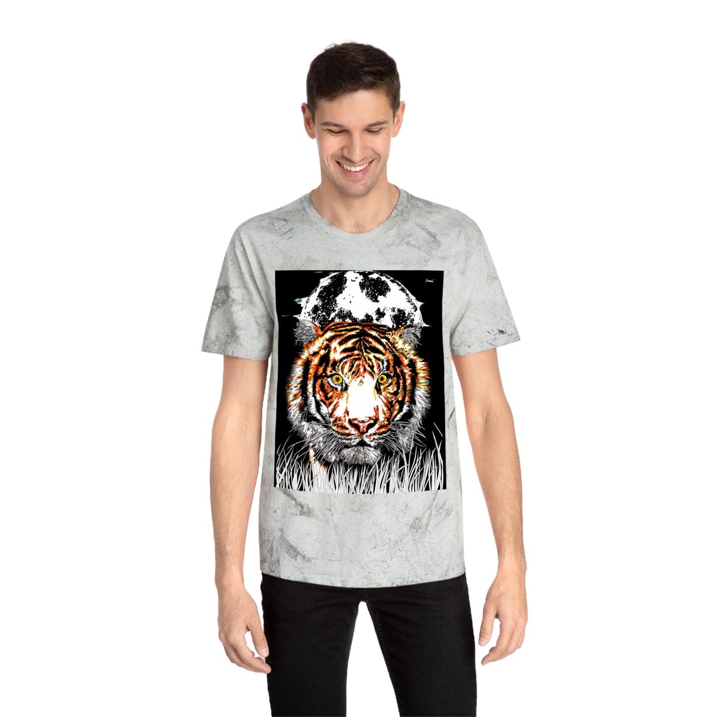Color Blast Tiger Unisex T Shirt Original Hand Drawn Art