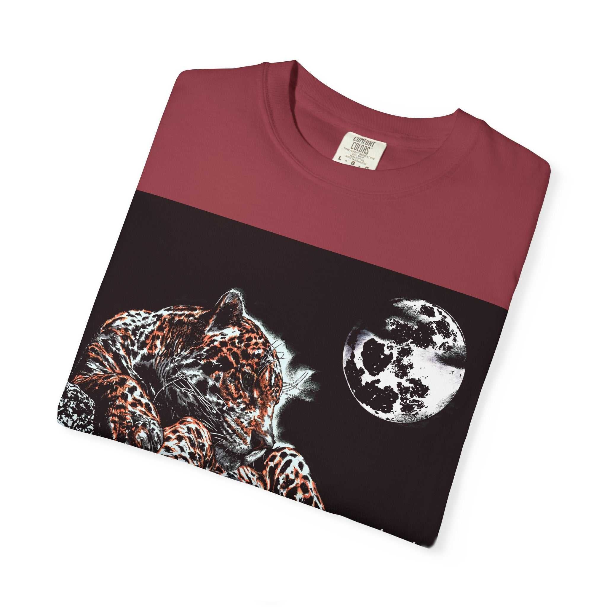 Moonlit Leopard Unisex Garment-Dyed T-Shirt