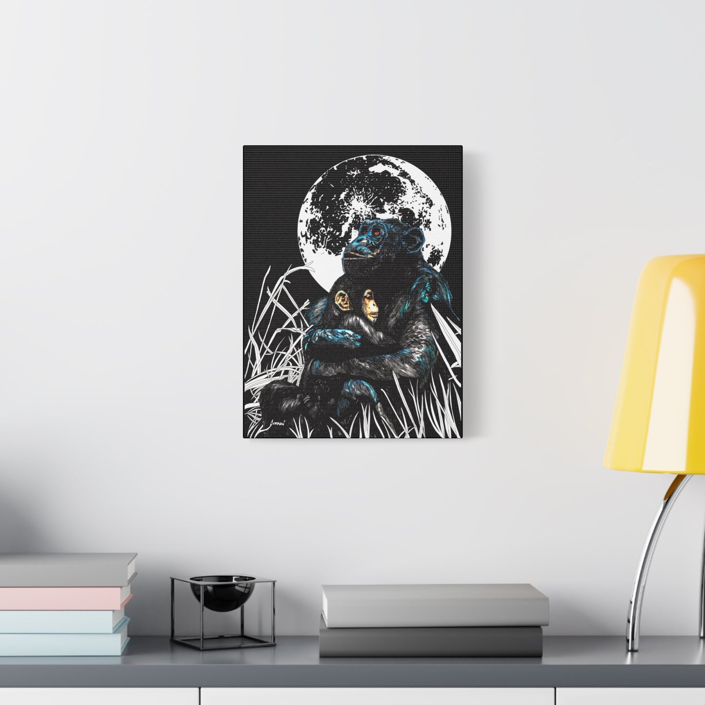 Gorilla Wall Art, Gorilla Print, Hand-Drawn Gorilla, Wildlife Art,