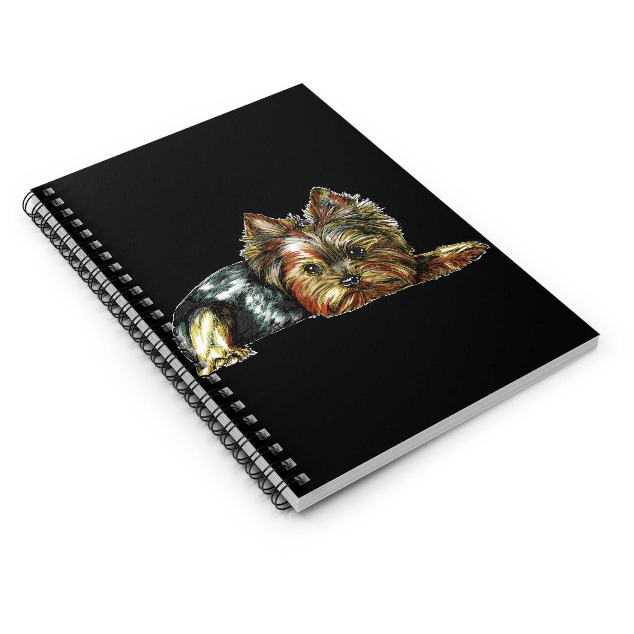 Discover the perfect companion for your notes with the Yorkie Terrier Spiral Notebook – Ruled Line, featuring a unique hand-drawn design. Ideal for dog lovers!