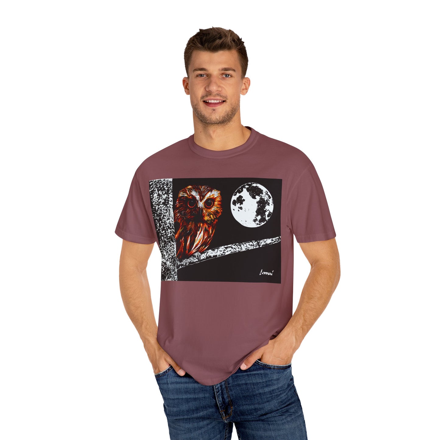 Moonlit Owl Unisex T-Shirt - Nature-Inspired Graphic Tee