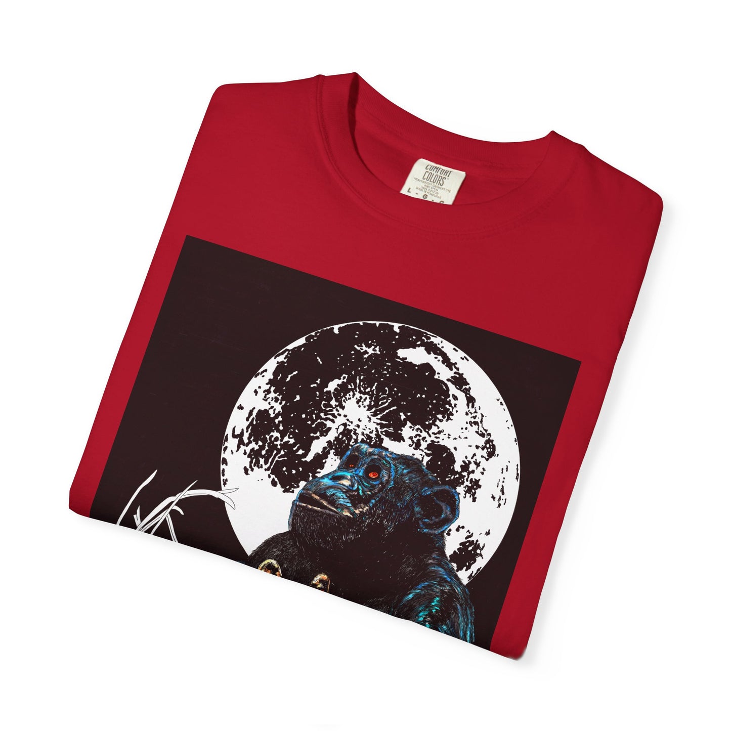 Moonlit Gorilla and Child Unisex Garment-Dyed T-Shirt
