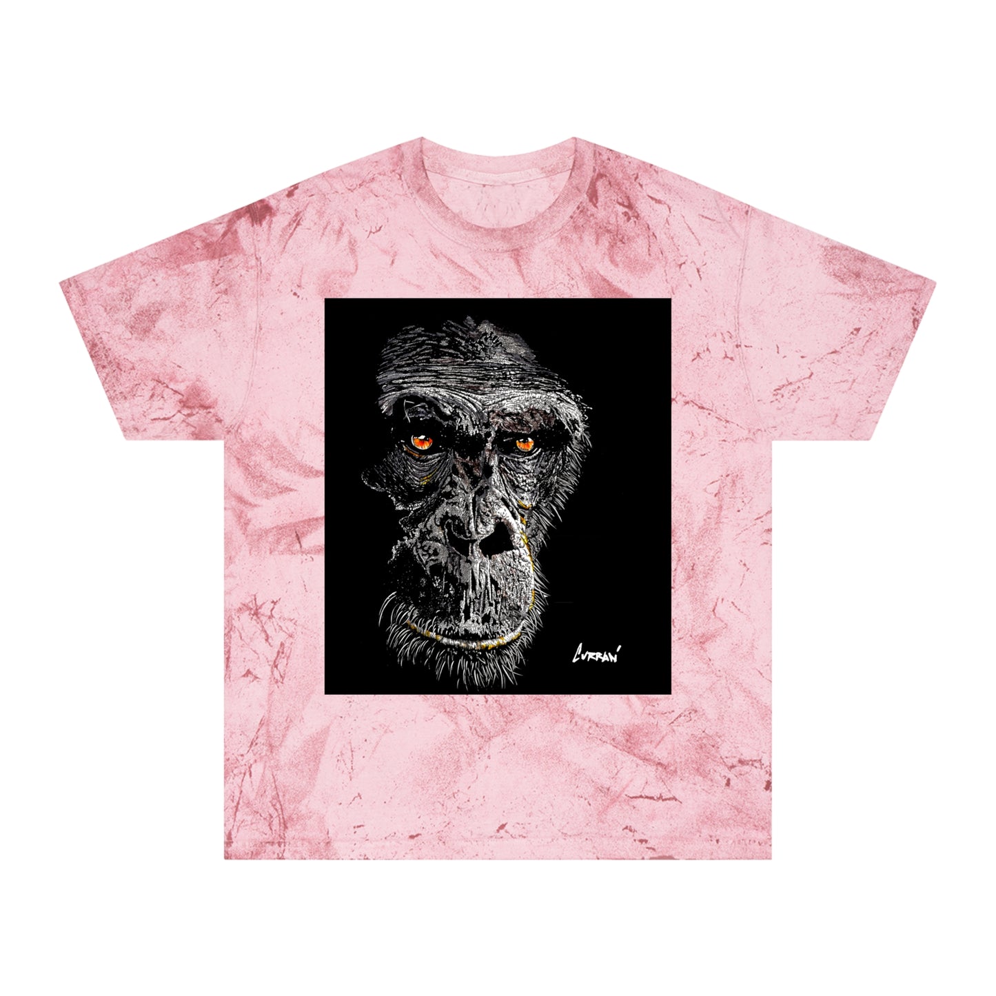 Gorilla Face Color Blast T Shirt Original Hand Drawn Art
