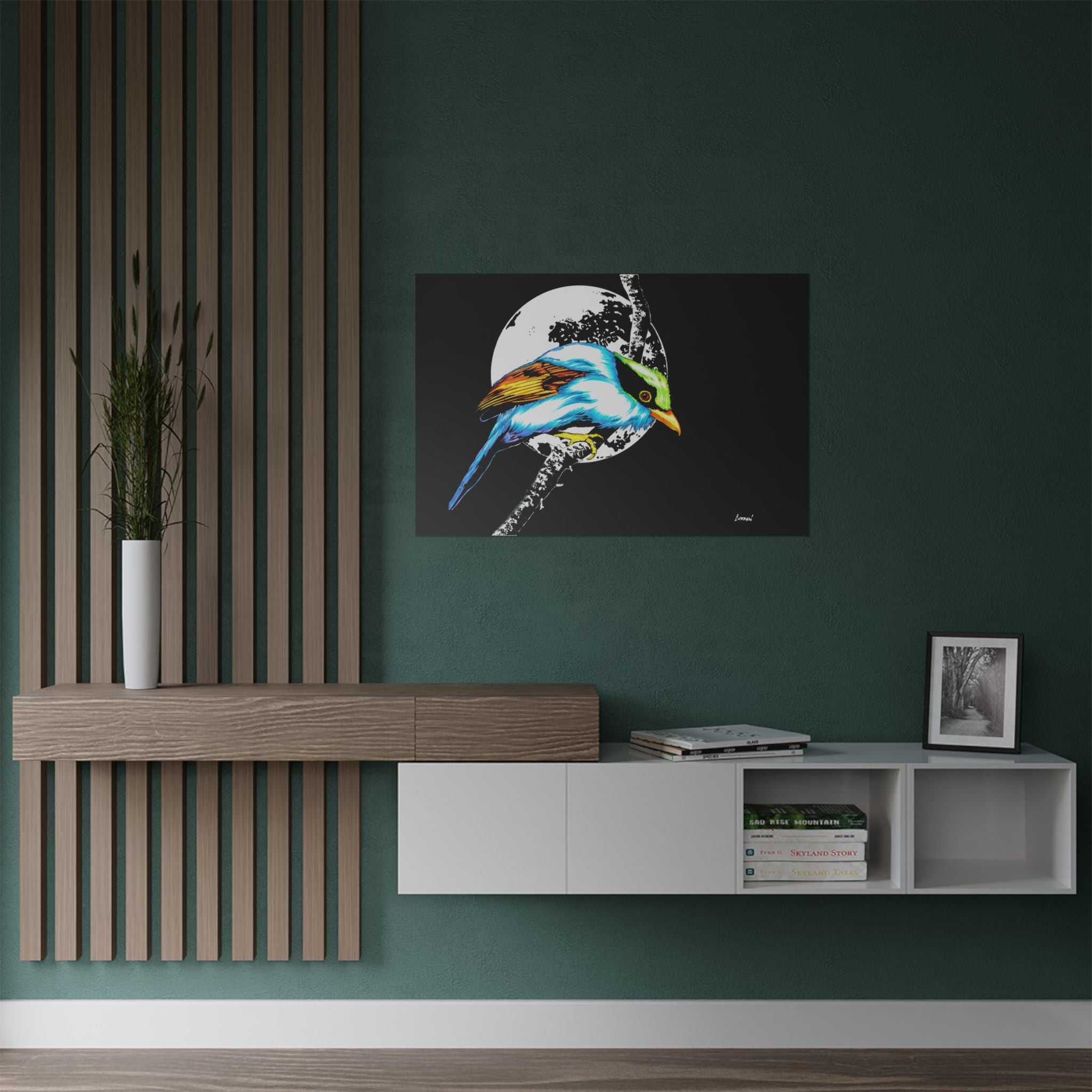Bring nature's beauty into your space with our Vibrant Bird Satin Poster - Wall Art Print for Nature Lovers. Elevate your walls now!