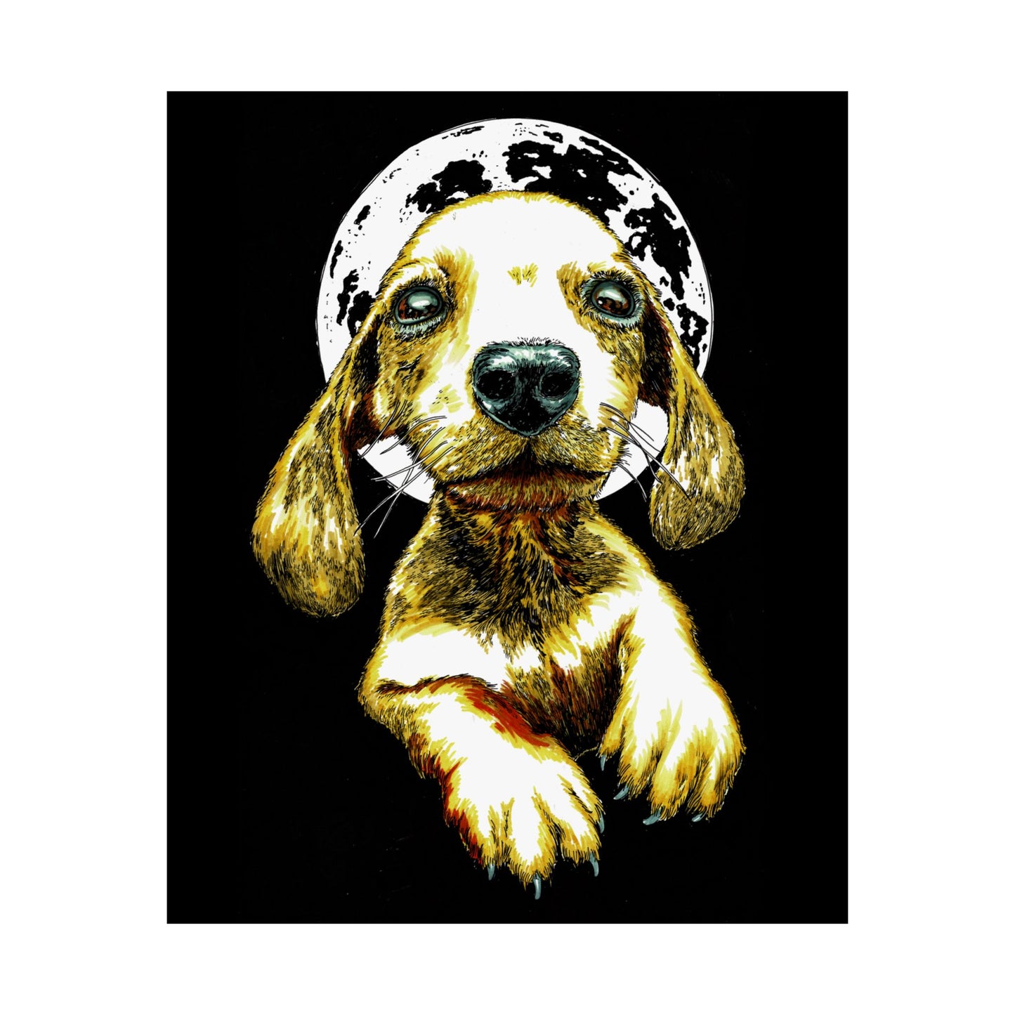 Charming Dog Satin Poster - 300gsm Wall Art Print