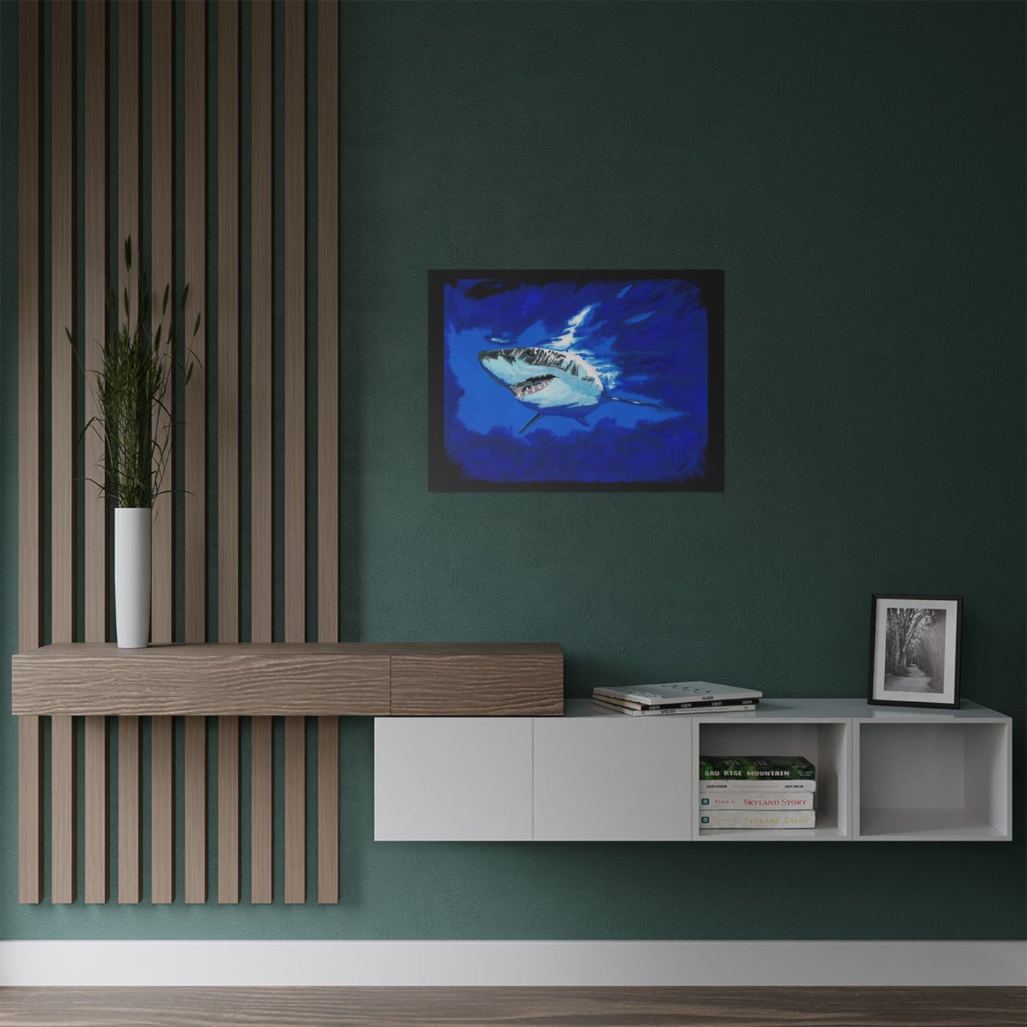 Ocean Adventure Shark Satin Poster (300gsm) - Vibrant Wall Art for Marine Life Lovers