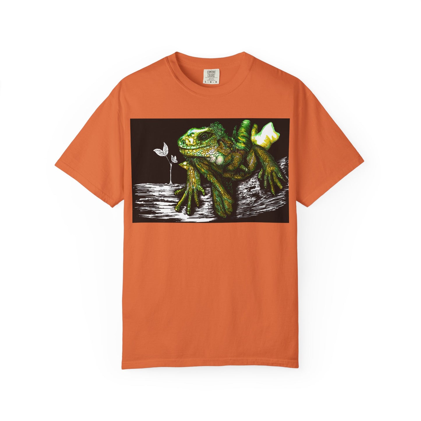 Iguana Unisex T-shirt - Hand Painted Art Design