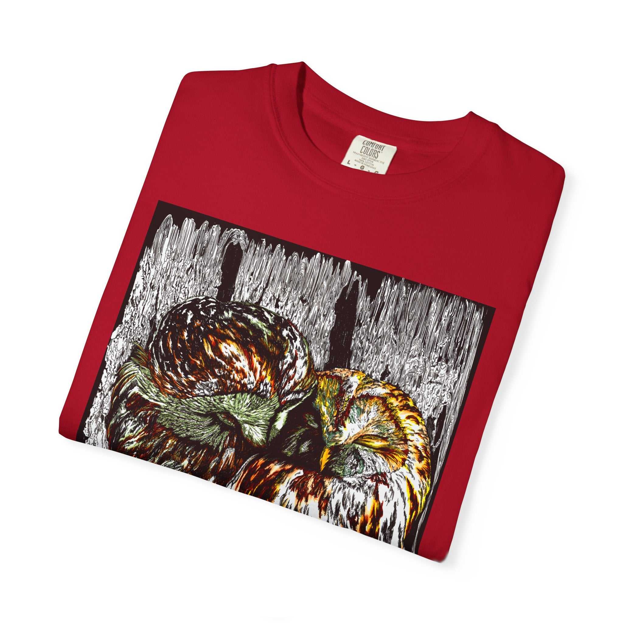 Owls in a Tree Unisex Garment-Dyed T-Shirt