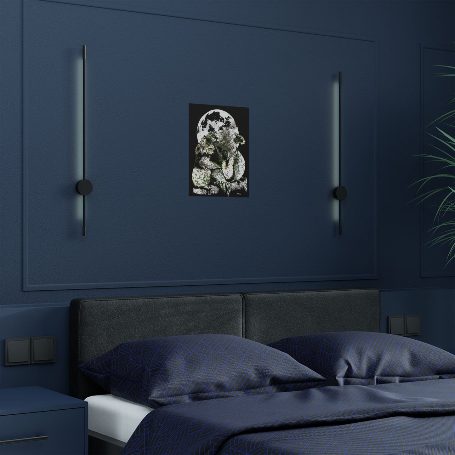 Koala Moon Satin Poster - 300gsm Wall Art for Animal Lovers