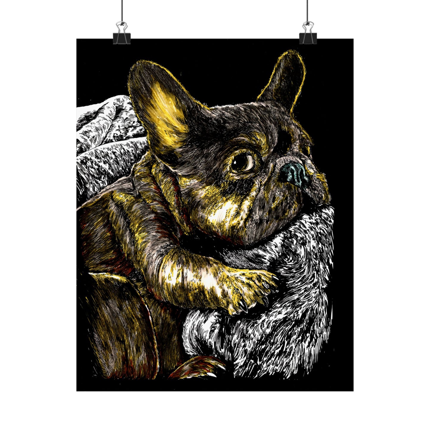 French Bulldog Satin Poster | Art Print for Dog Lovers