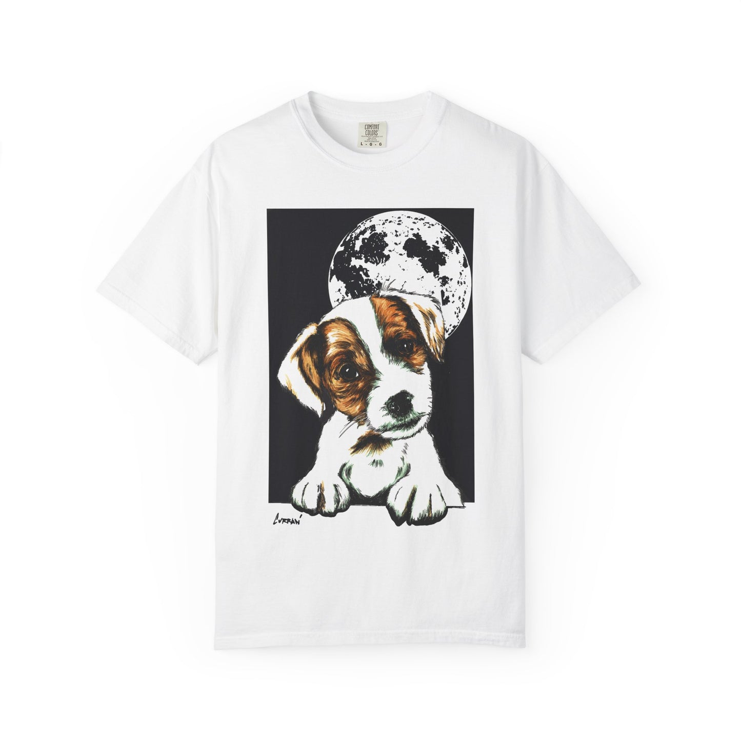 Moonlit Beagle Puppy Unisex Garment-Dyed T-shirt – Perfect for Animal Lovers