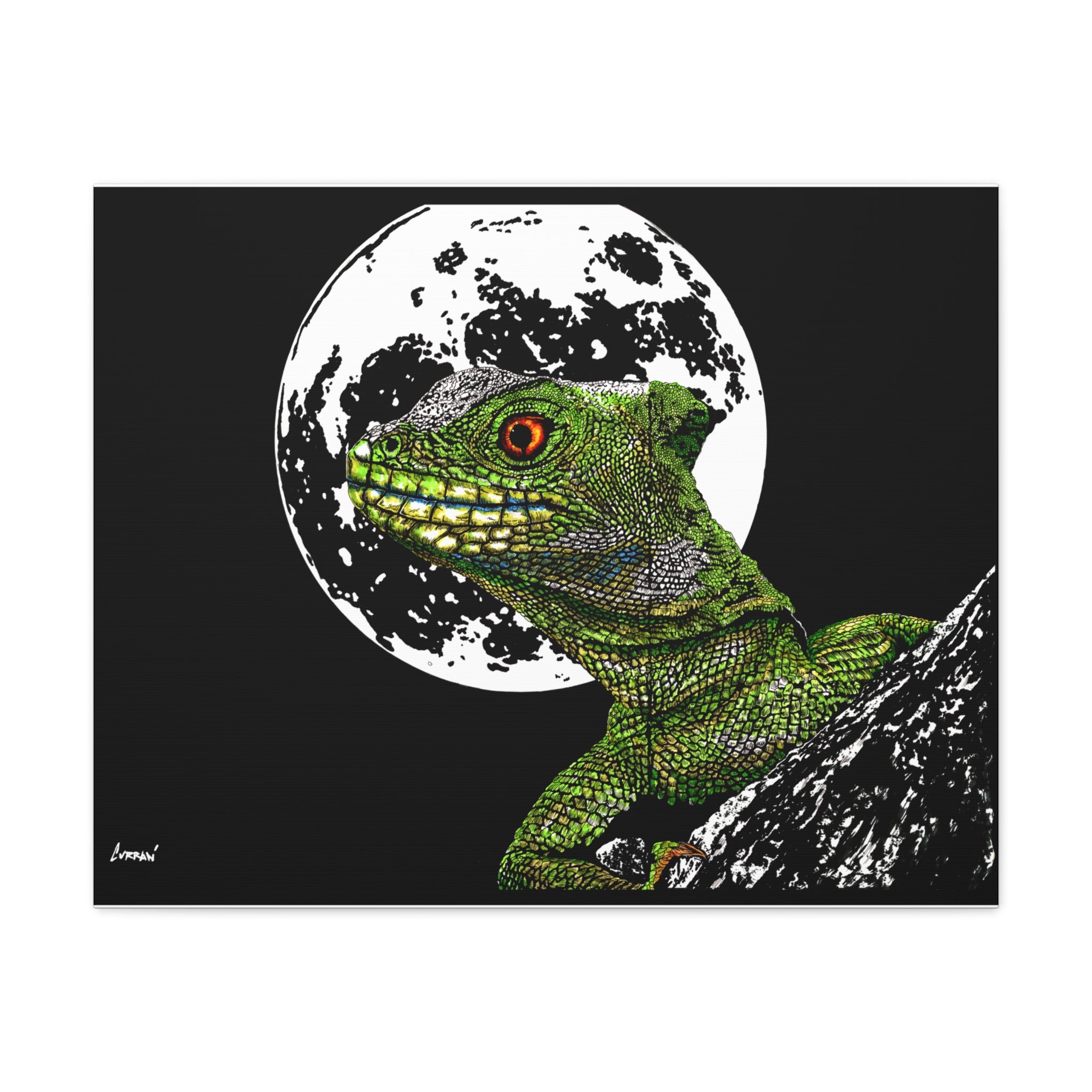 Lizard Canvas Art – Original Hand-Drawn Realistic
