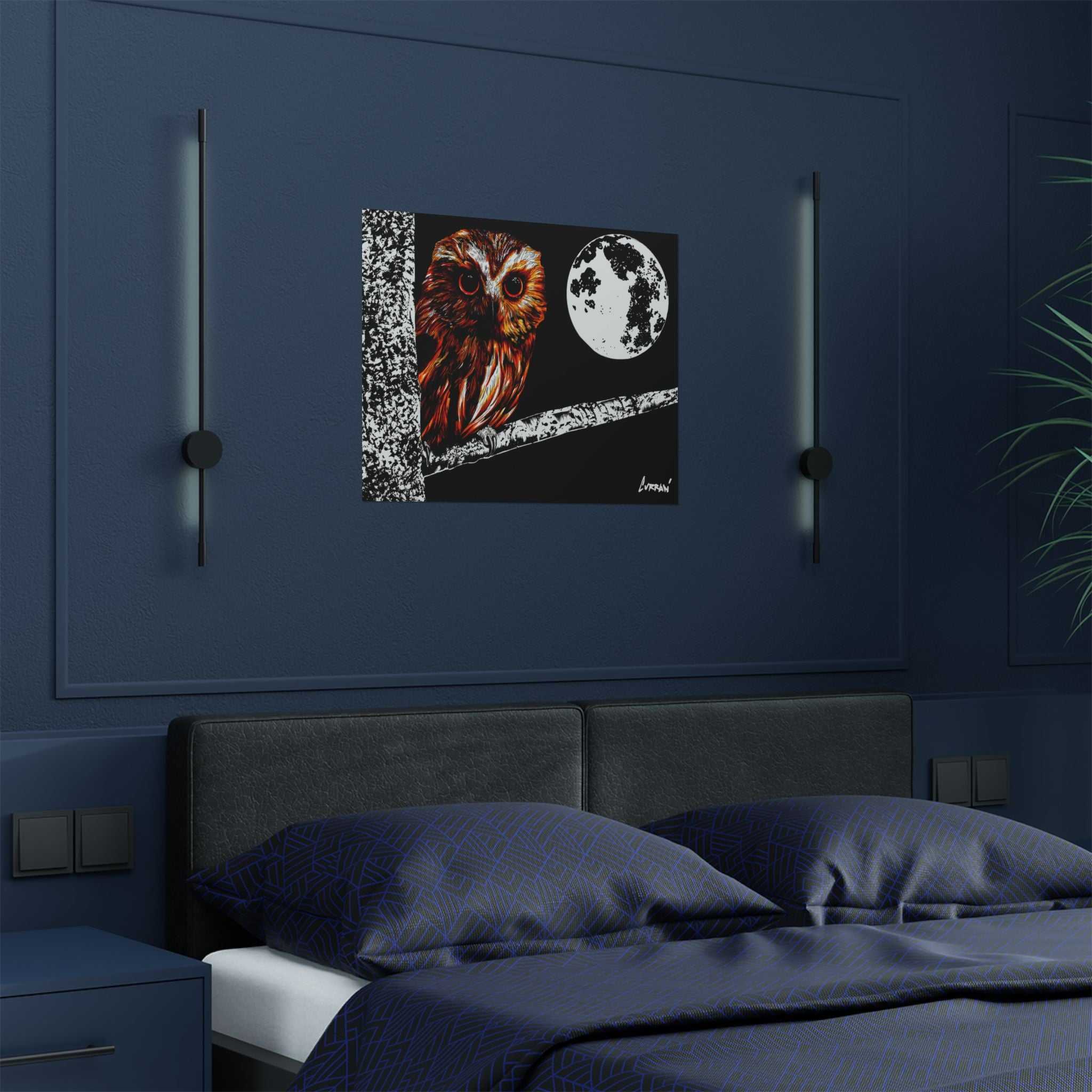 Owl Satin Poster | 300gsm Wall Art for Nature Lovers