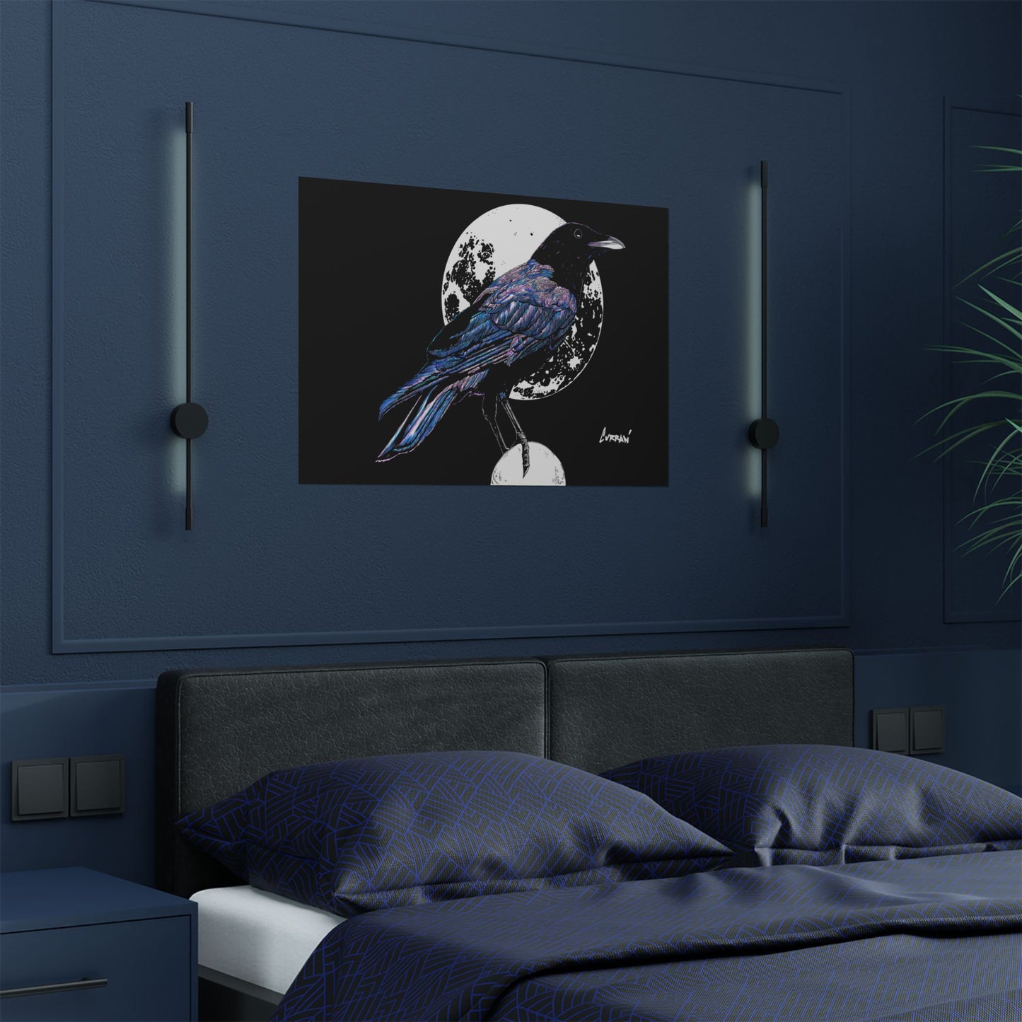 Mystical Crow Satin Poster - 300gsm Art Print