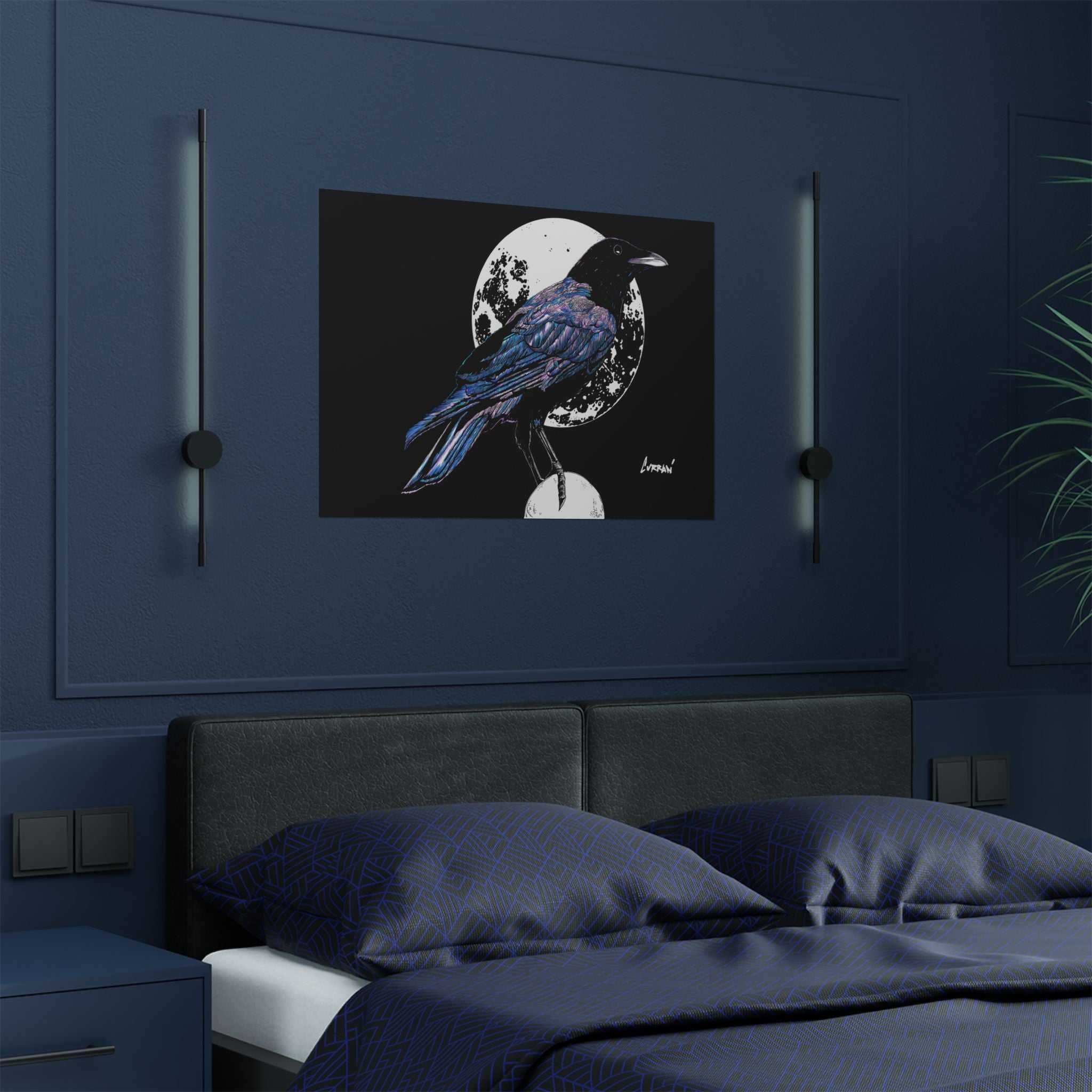 Mystical Crow Satin Poster - 300gsm Art Print