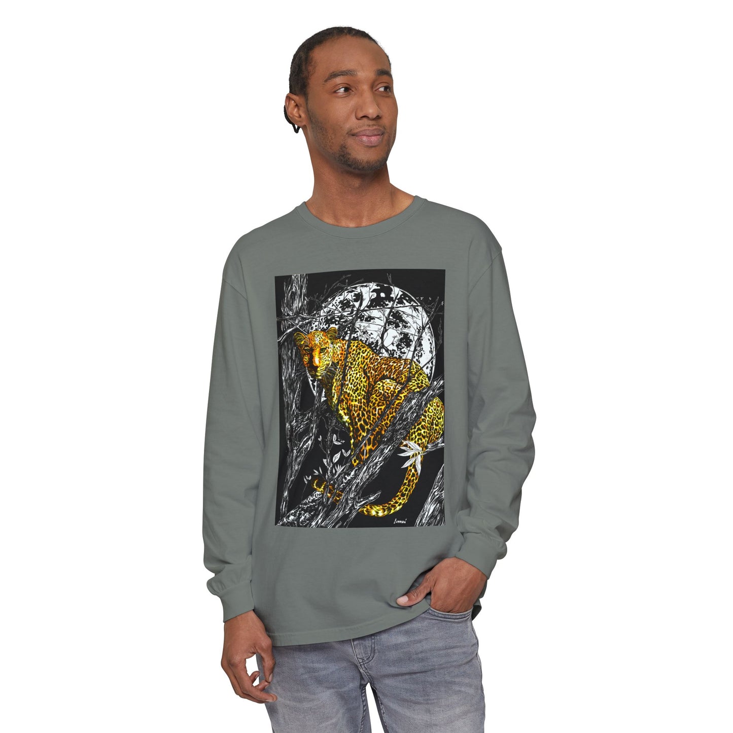 Wild Cheetah Unisex Long Sleeve T Shirt Eco-Friendly