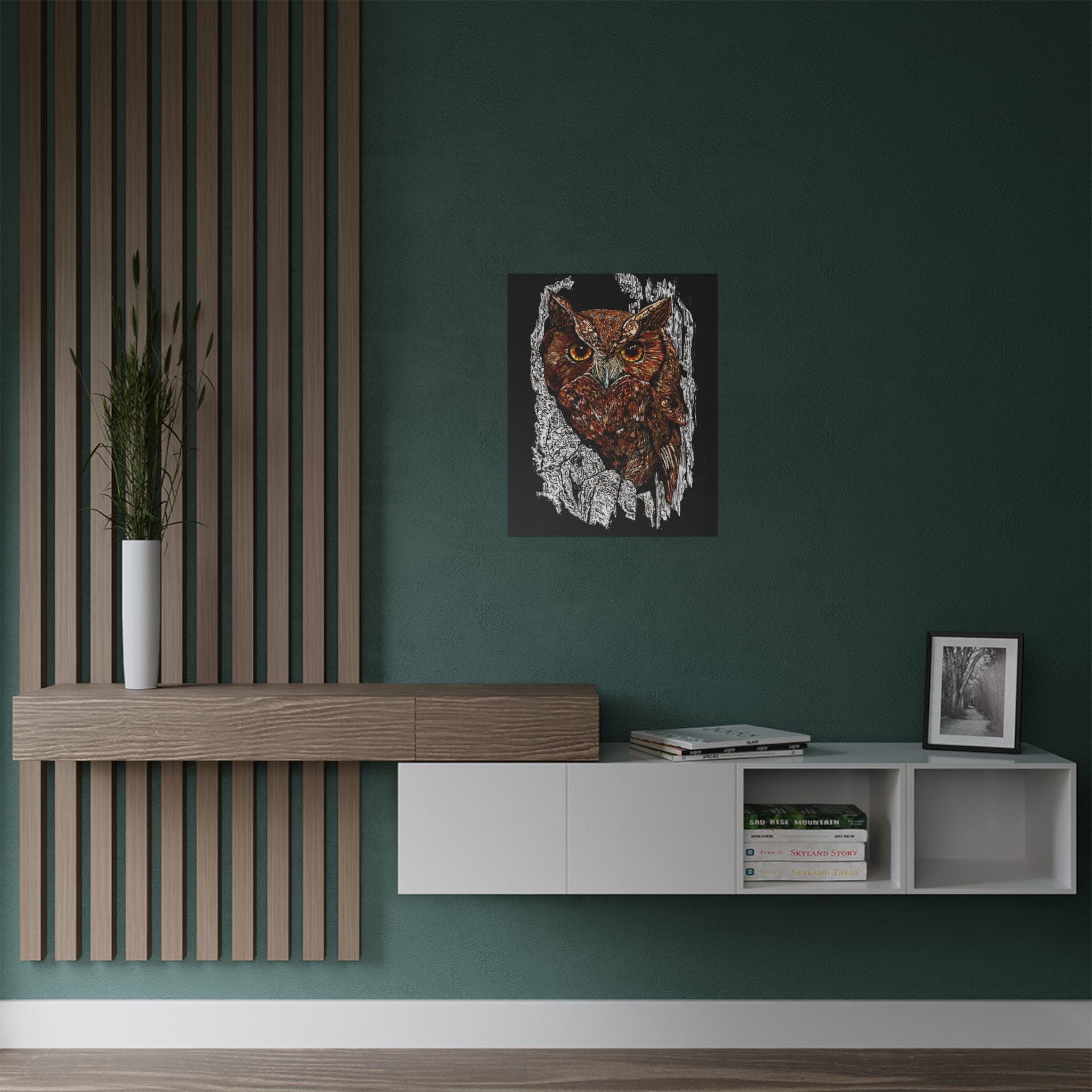 Owl Satin Poster. The perfect gift for any nature lover