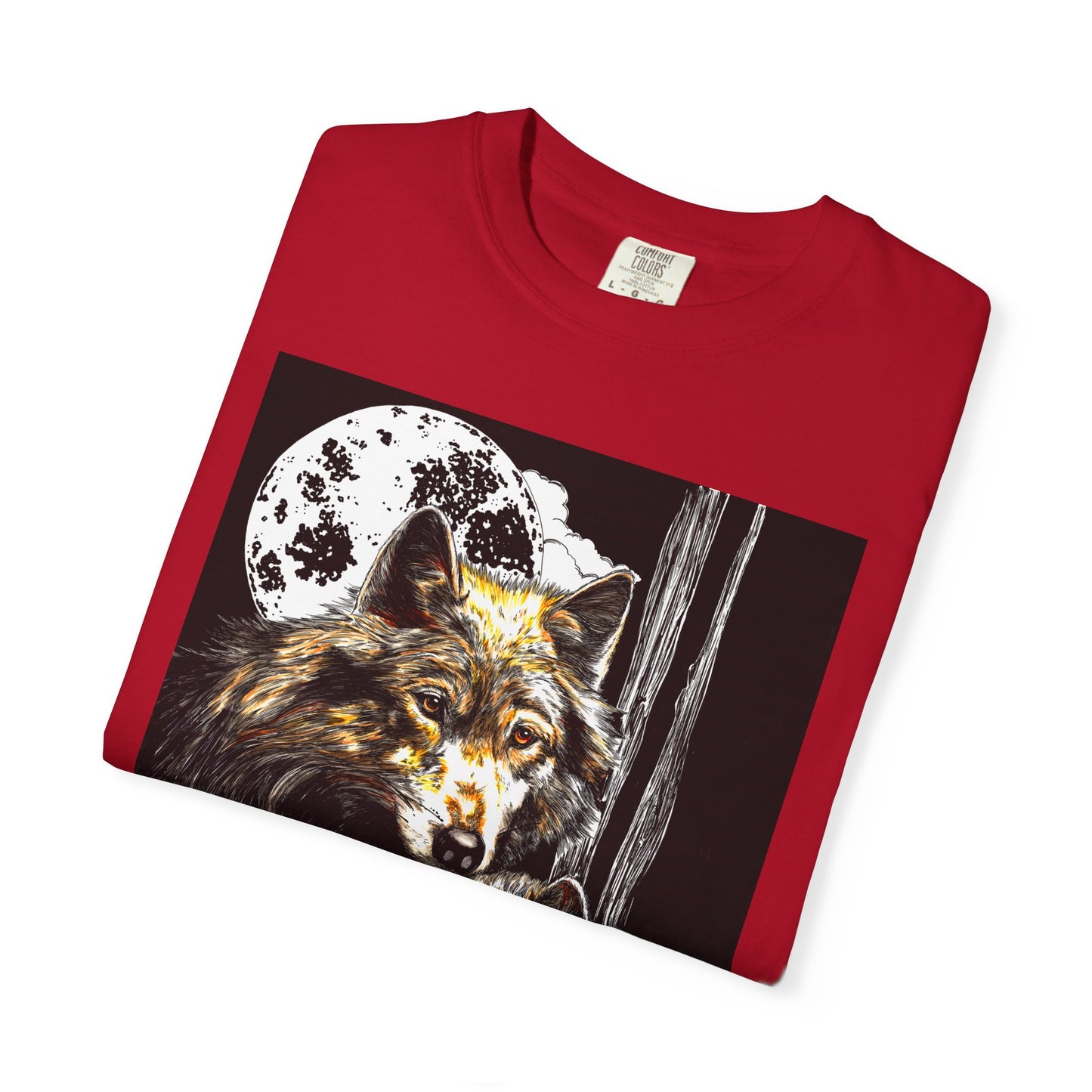 Wolf Family Garment-Dyed T-Shirt - Nature Inspired Art