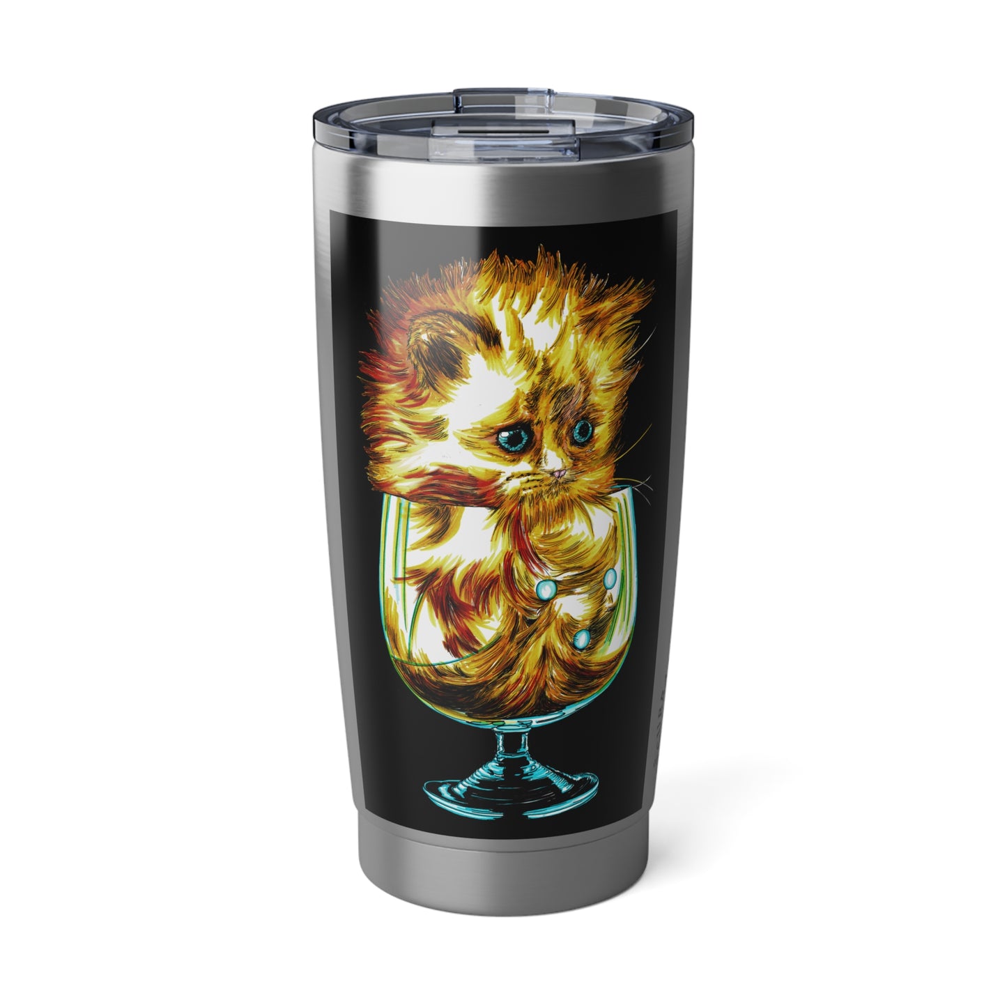 Kitten Art 20oz Tumbler -Original Hand Drawn Art