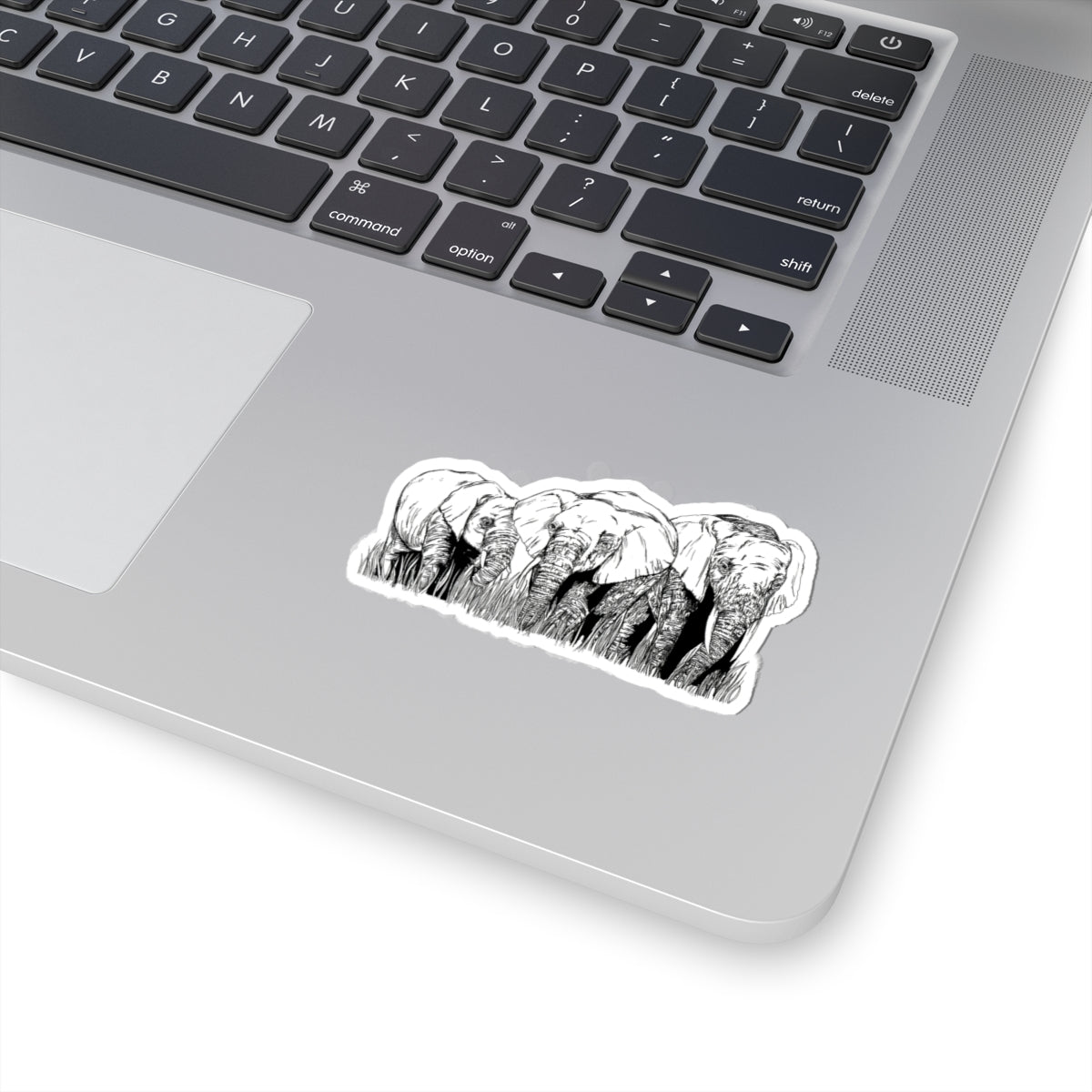 Elephant herd Kiss-Cut Stickers perfect for a laptop