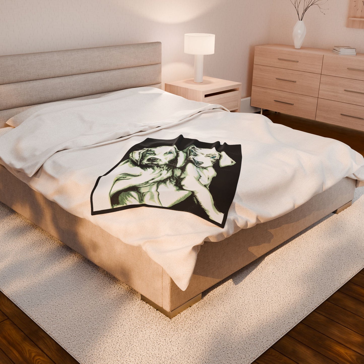 Two Puppy Design Plush Blanket