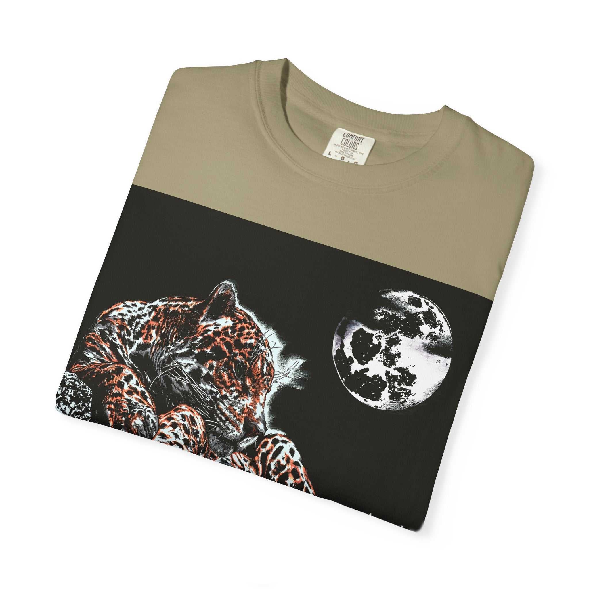 Moonlit Leopard Unisex Garment-Dyed T-Shirt