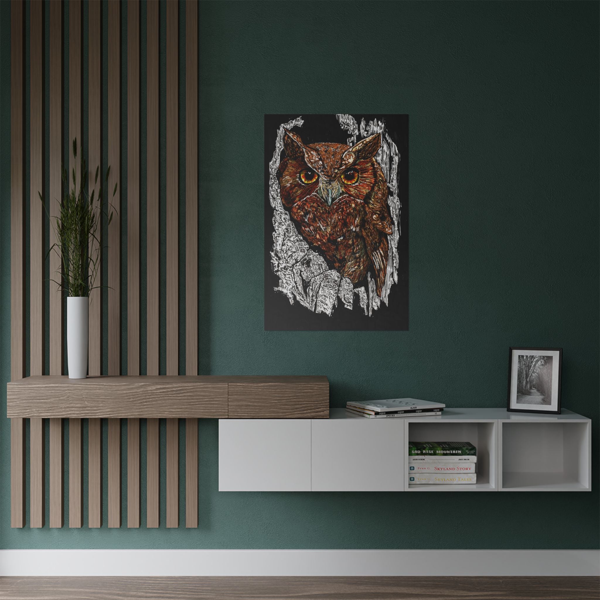 Owl Satin Poster. The perfect gift for any nature lover