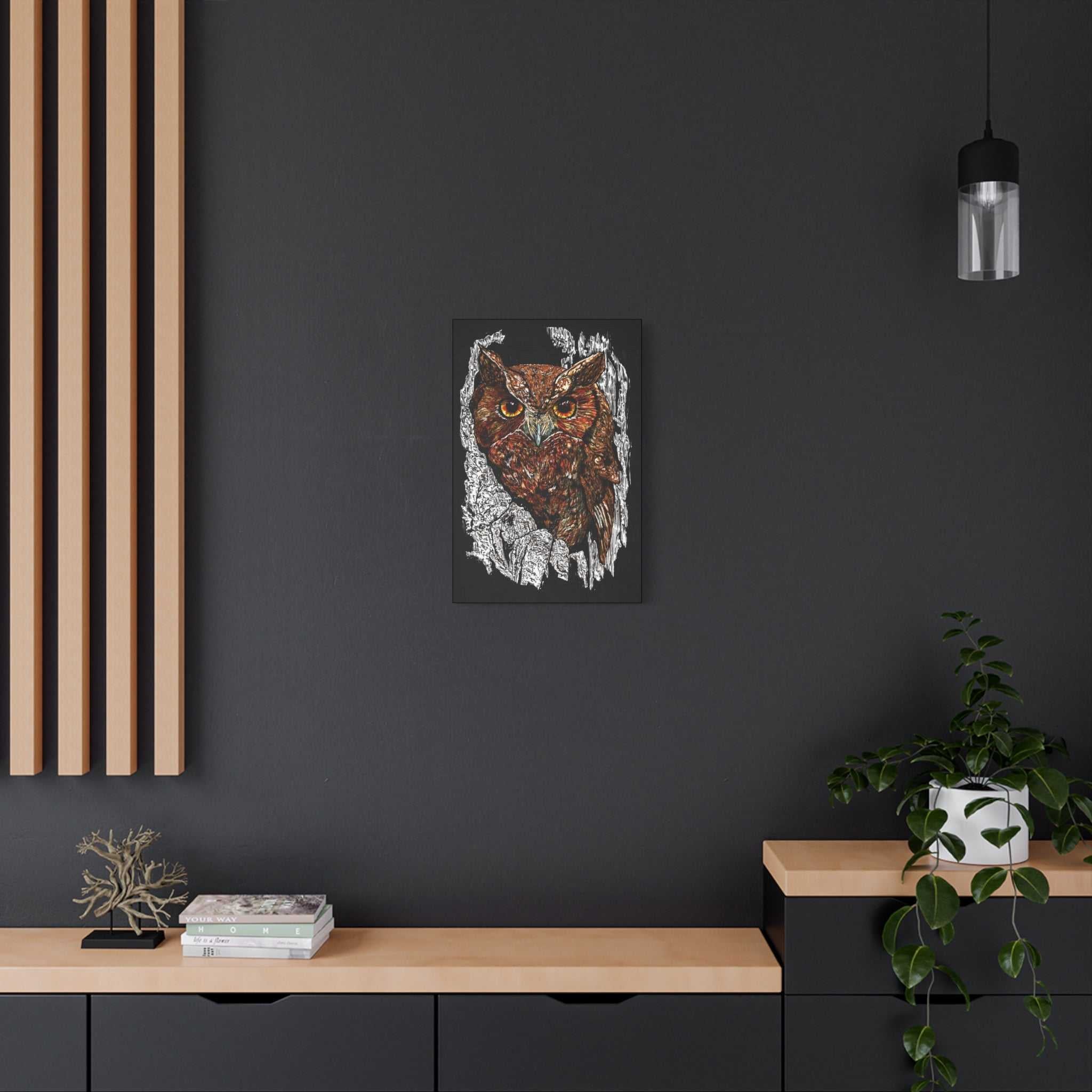 Owls in a Tree Wall Art Canvas Print of the Original,