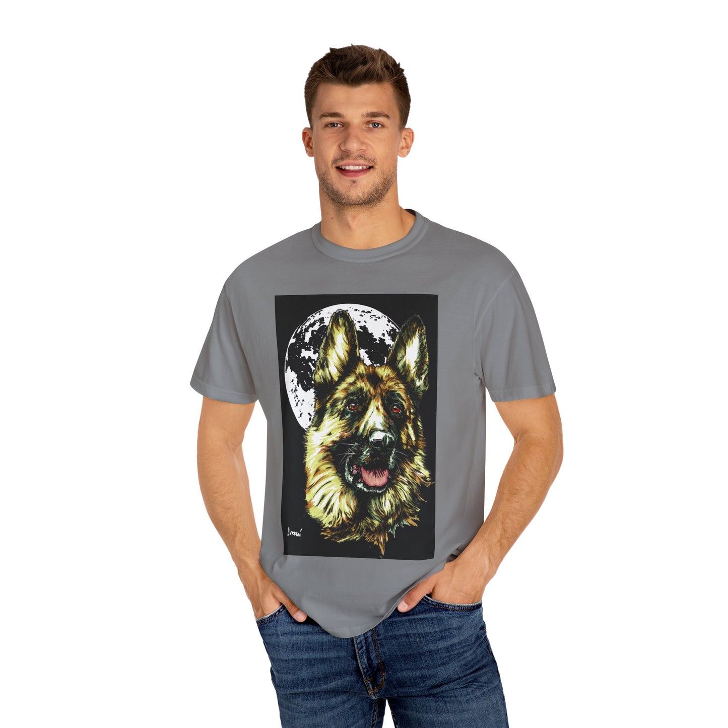 German Shepherd Hand Painted Unisex T-shirt