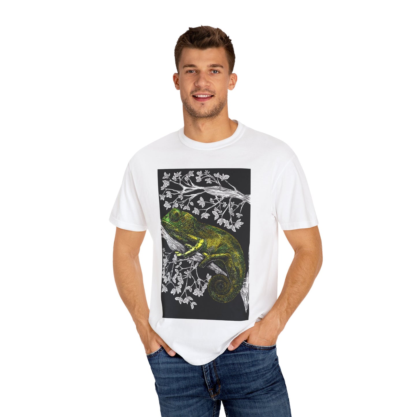 Chameleon Art Unisex Garment-Dyed T-Shirt - Nature Lover's