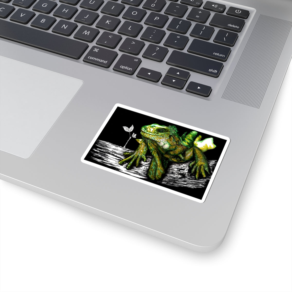 Colorful Iguana Kiss-Cut Stickers, Perfect for Laptops