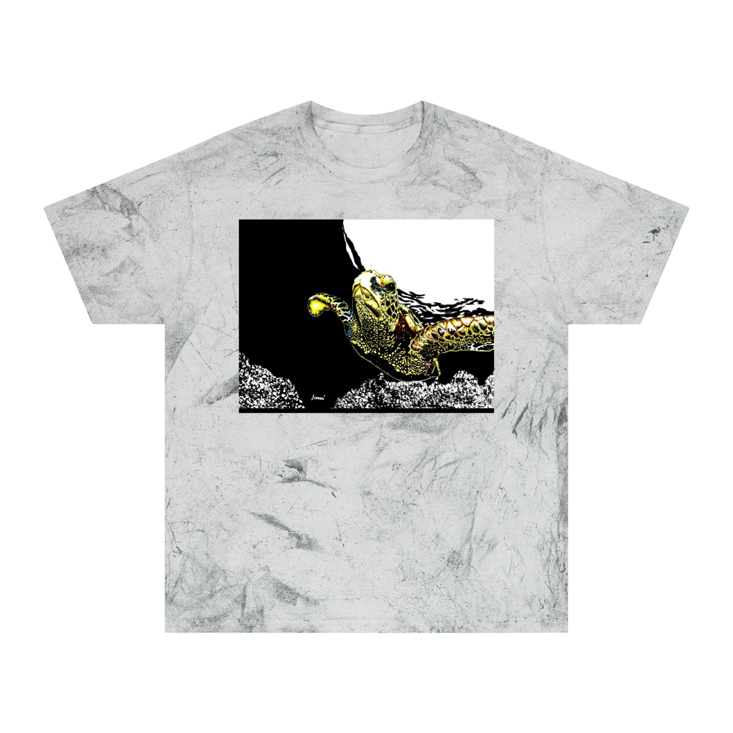 Ocean Vibes Unisex T Shirt with Hand Drawn Sea Turtle Art
