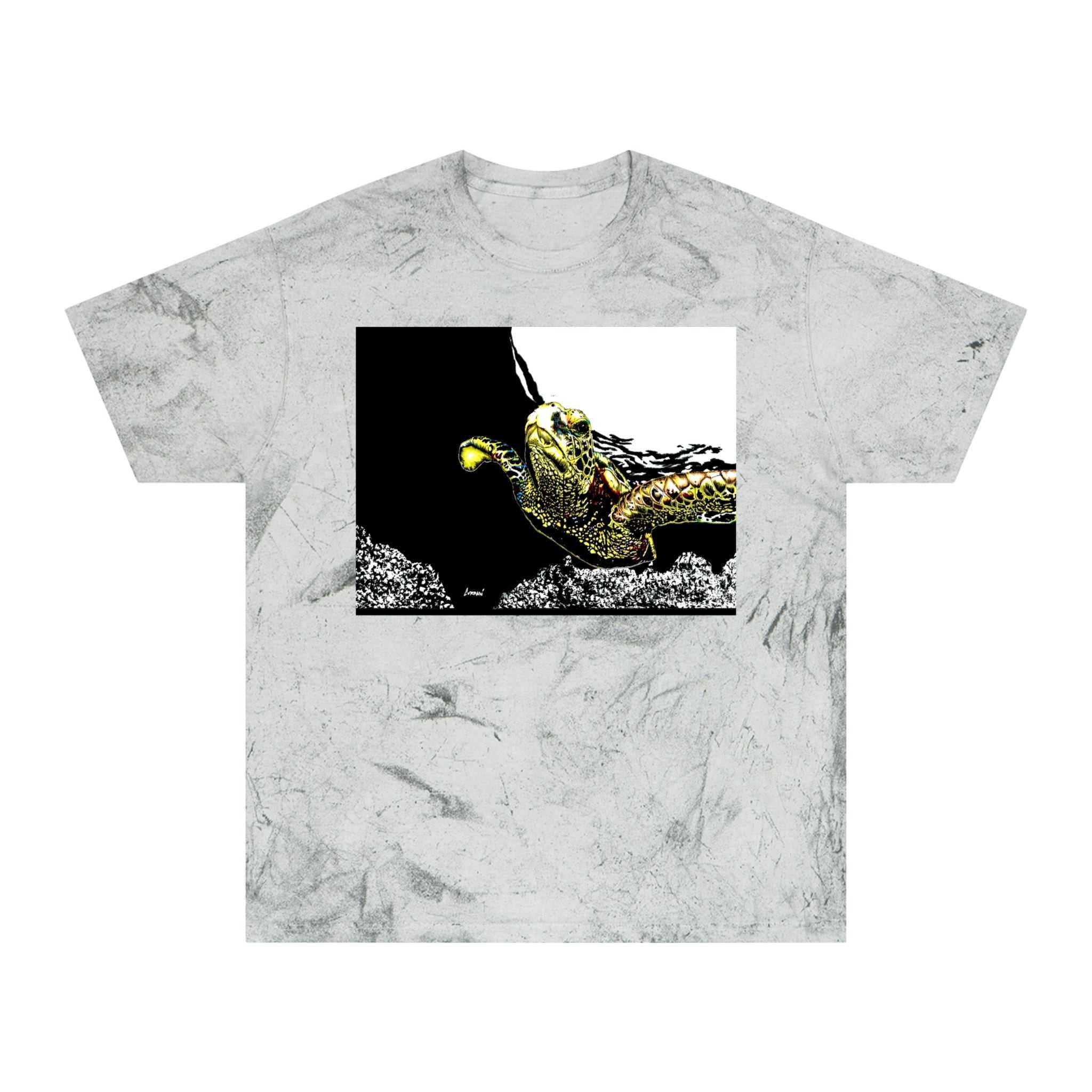 Ocean Vibes Unisex T Shirt with Hand Drawn Sea Turtle Art