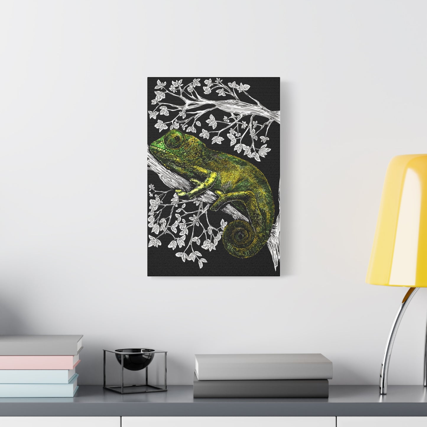 Chameleon in Tree Wall Art Print of the Original wall art