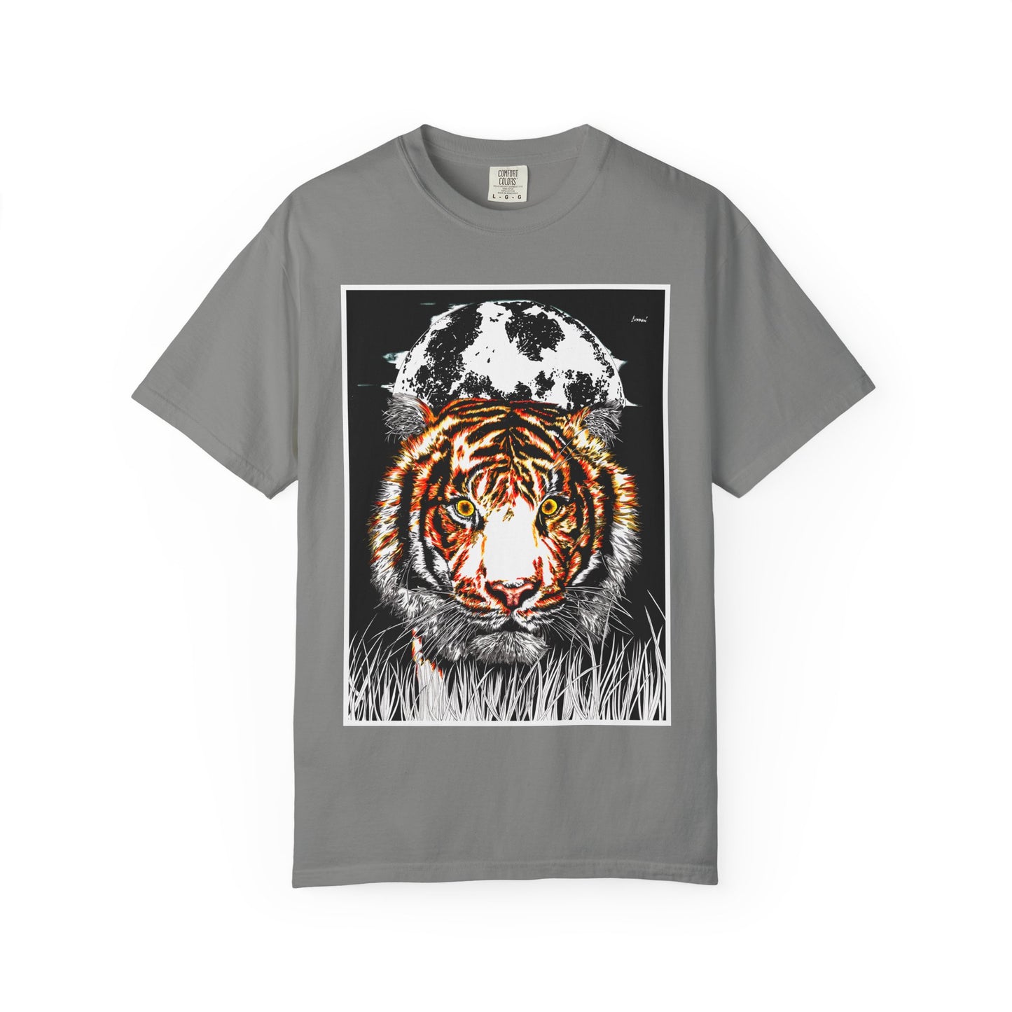 Tiger Garment-Dyed Graphic T-Shirt - Unisex Wild Animal Tee