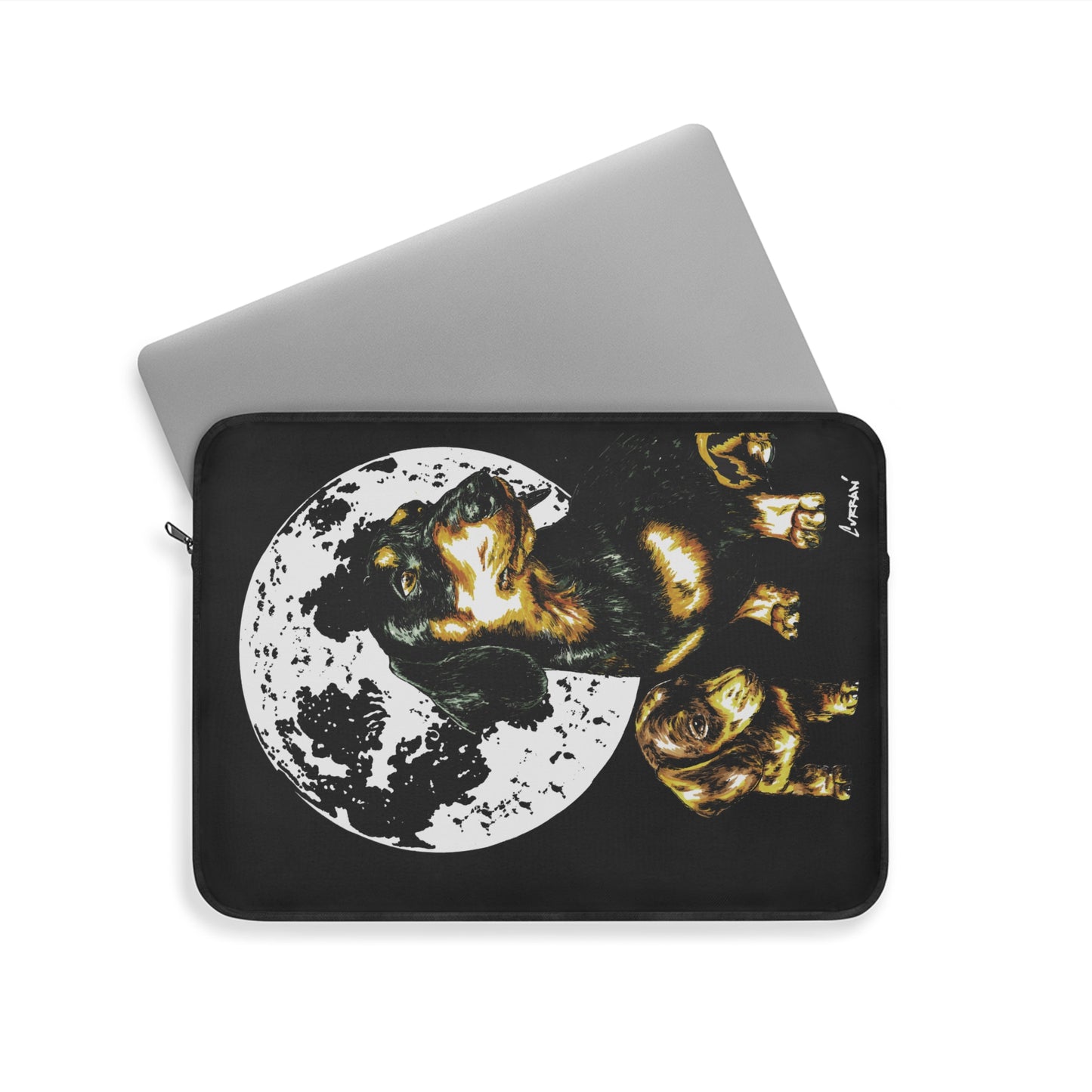 Moonlit Dachshund Laptop Sleeve - Cute Dog Design for Pet Lovers