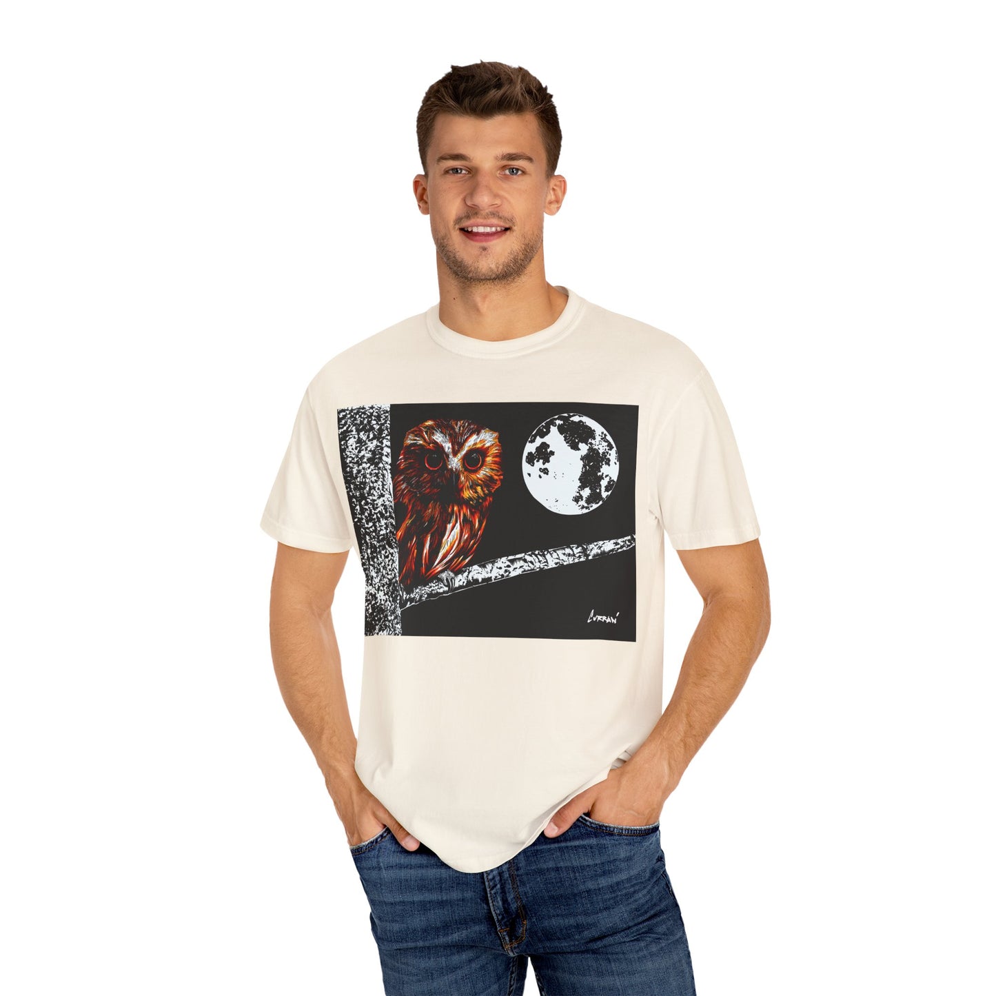 Moonlit Owl Unisex T-Shirt - Nature-Inspired Graphic Tee