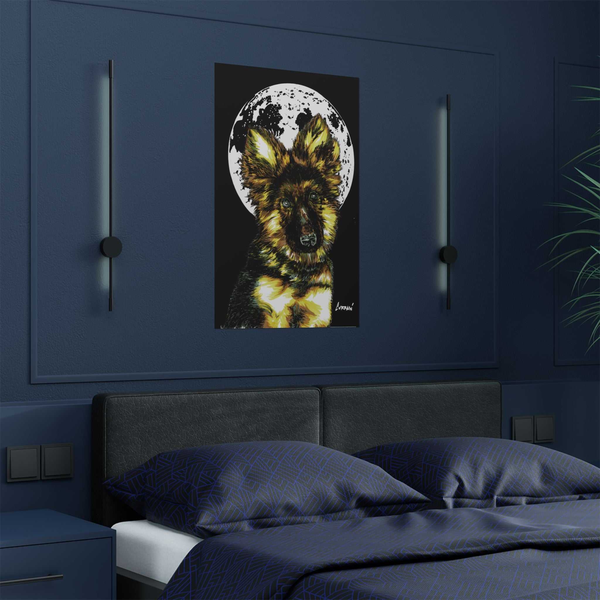 German Shepherd Satin Poster | 300gsm Art Print for Dog Lovers