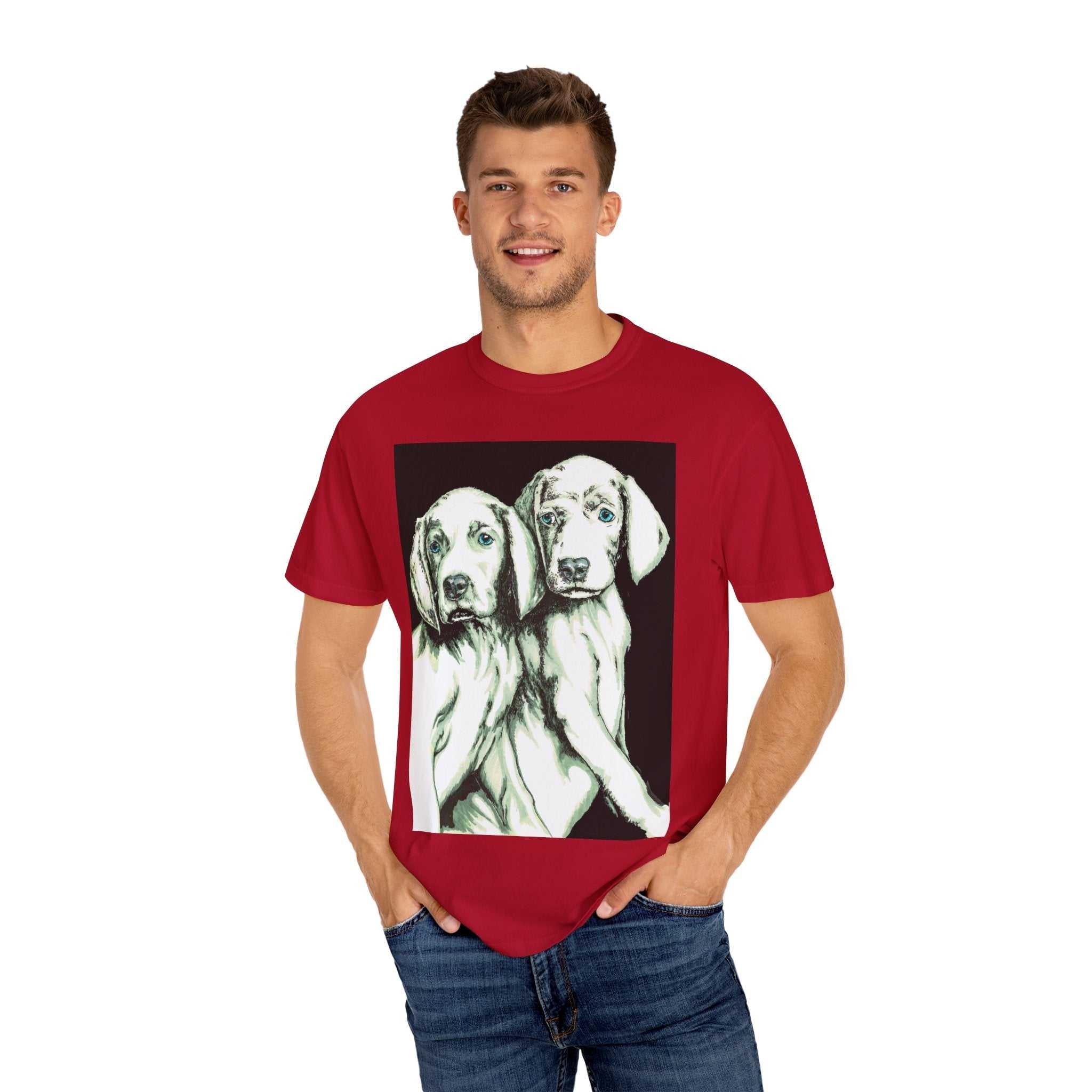 Fall in love with our Puppy Love Unisex Tee featuring the Hand Drawn Original Art. Perfect for dog and pet lovers everywhere!