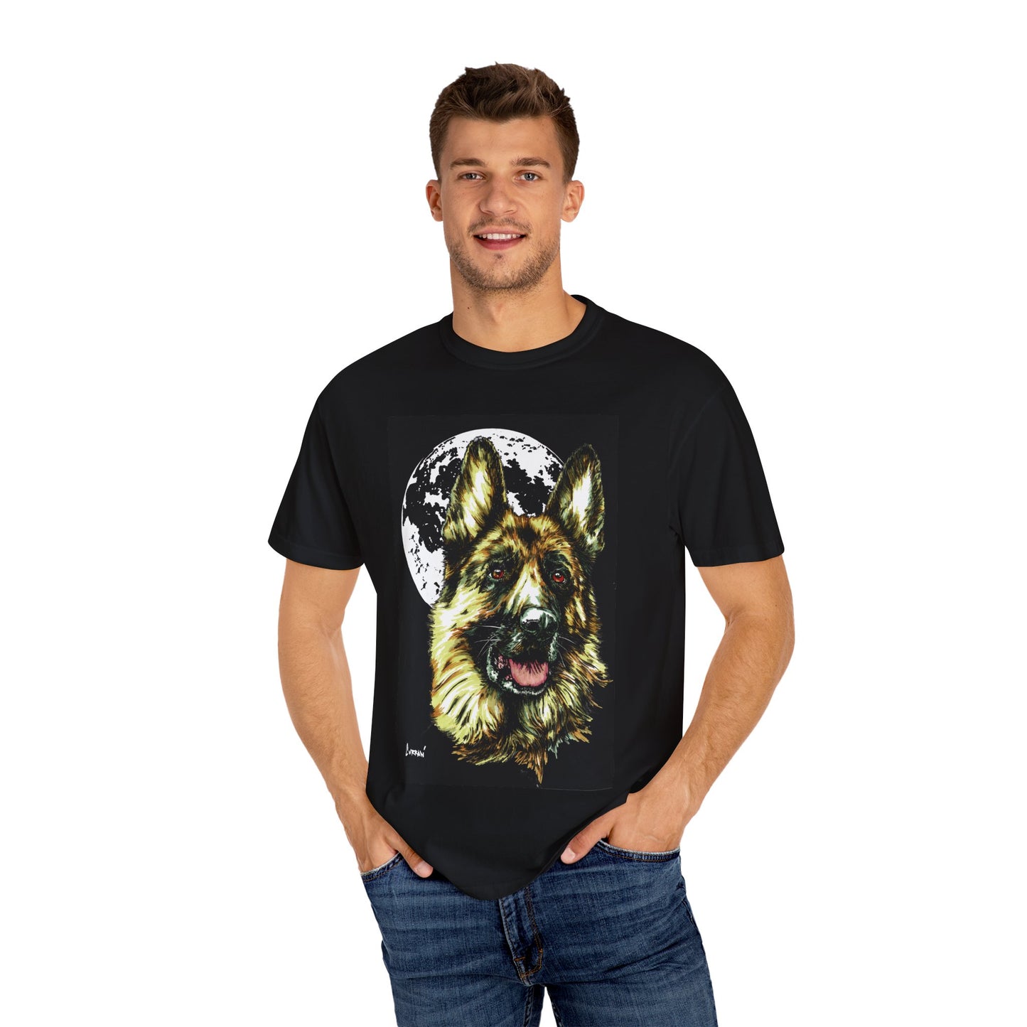 German Shepherd Hand Painted Unisex T-shirt