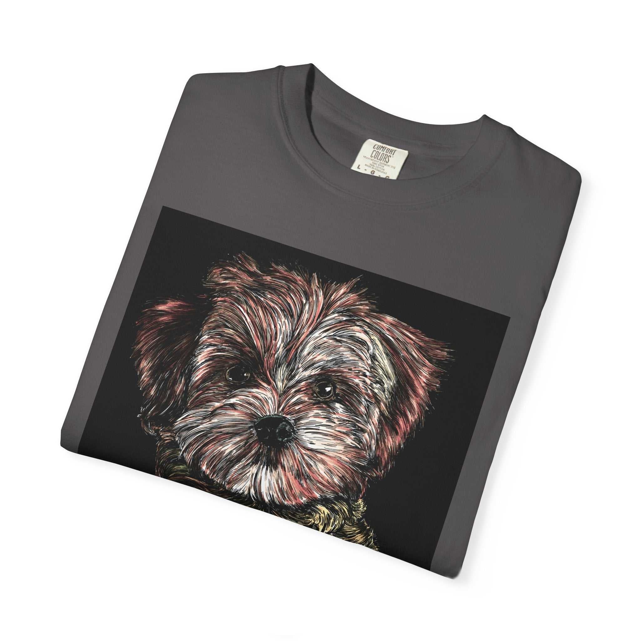 Elevate your style with our Puppy Art Unisex Garment-Dyed T-Shirt – Original Hand-Drawn design. Stand out from the crowd in this unique tee!