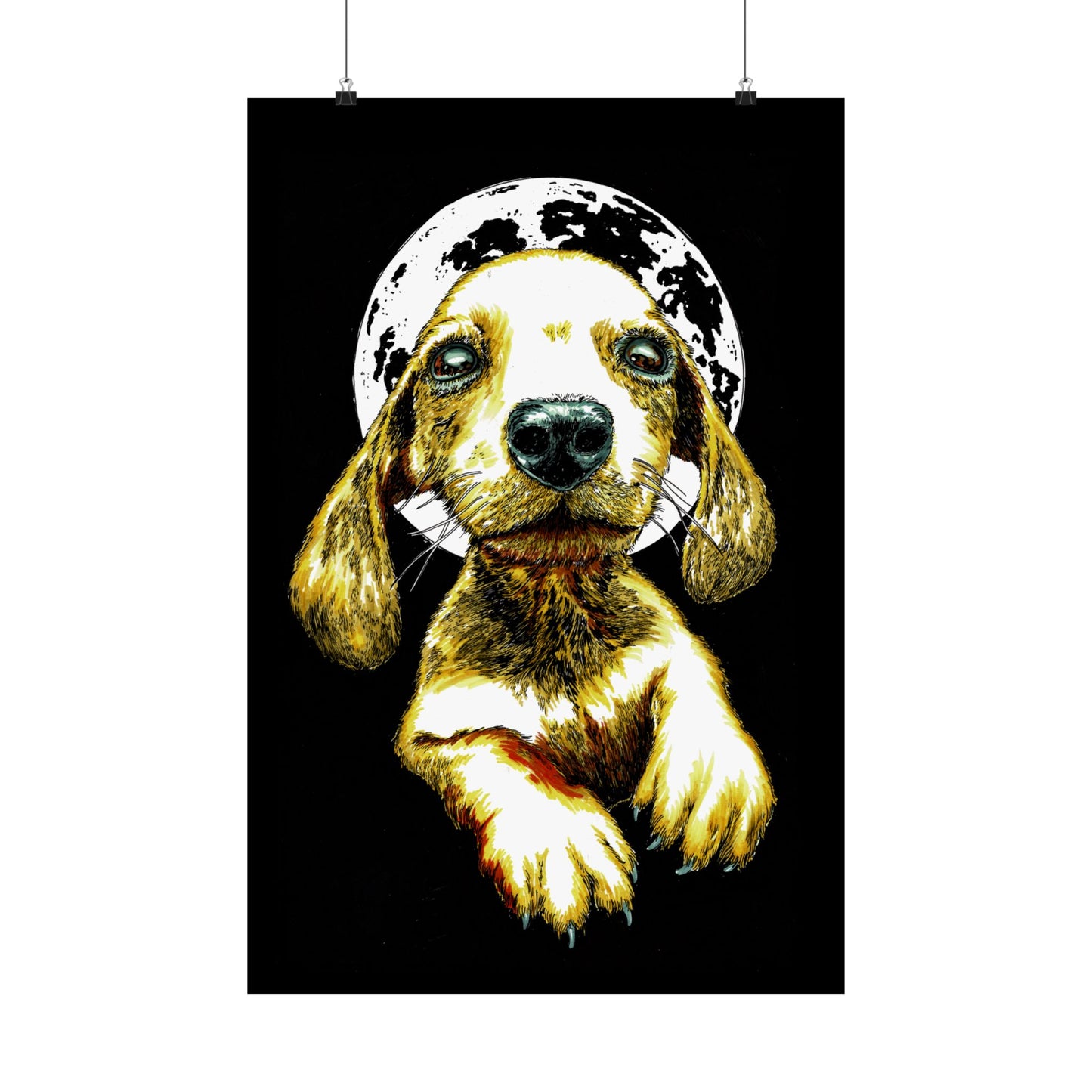 Charming Dog Satin Poster - 300gsm Wall Art Print
