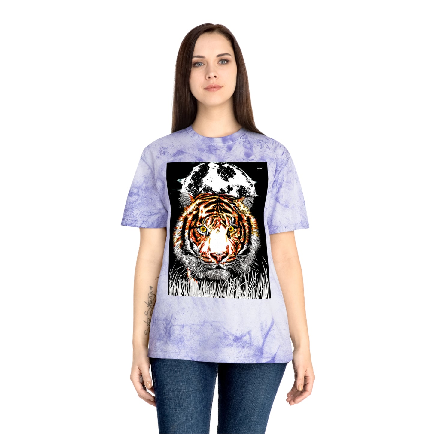 Color Blast Tiger Unisex T Shirt Original Hand Drawn Art