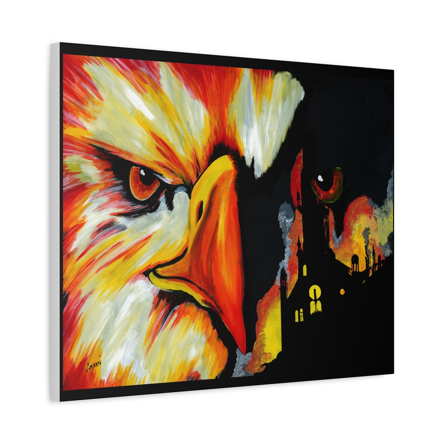 Phoenix Canvas Print, Print of my Original hand painted art printed on stretched canvas of a Phoenix