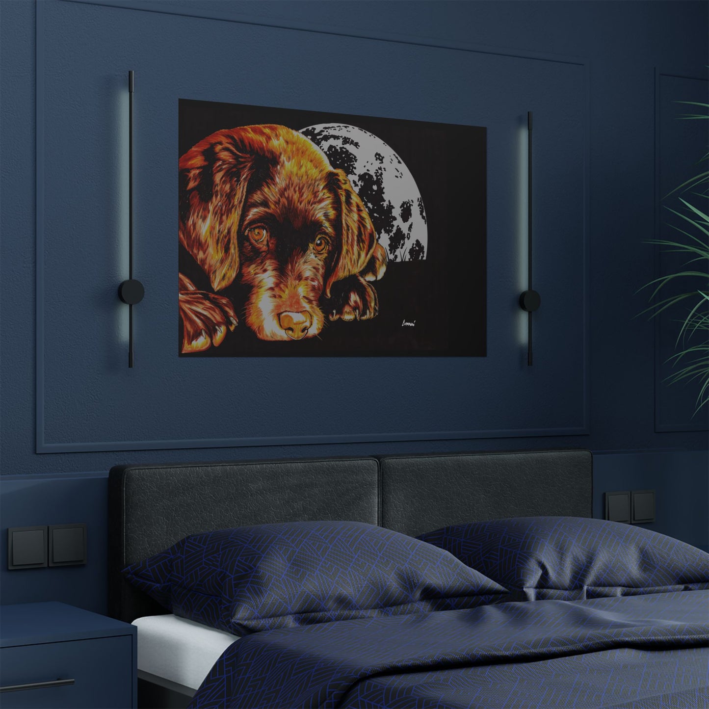 Chocolate Lab Puppy Adorable Dog Satin Poster