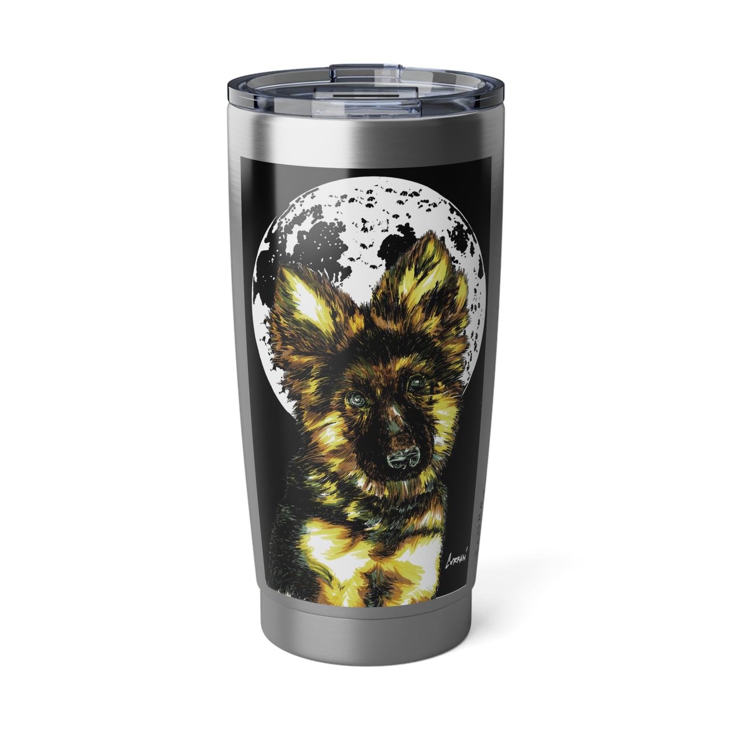 German Sheppard Puppy 20oz Tumbler, Original Hand Drawn Art,