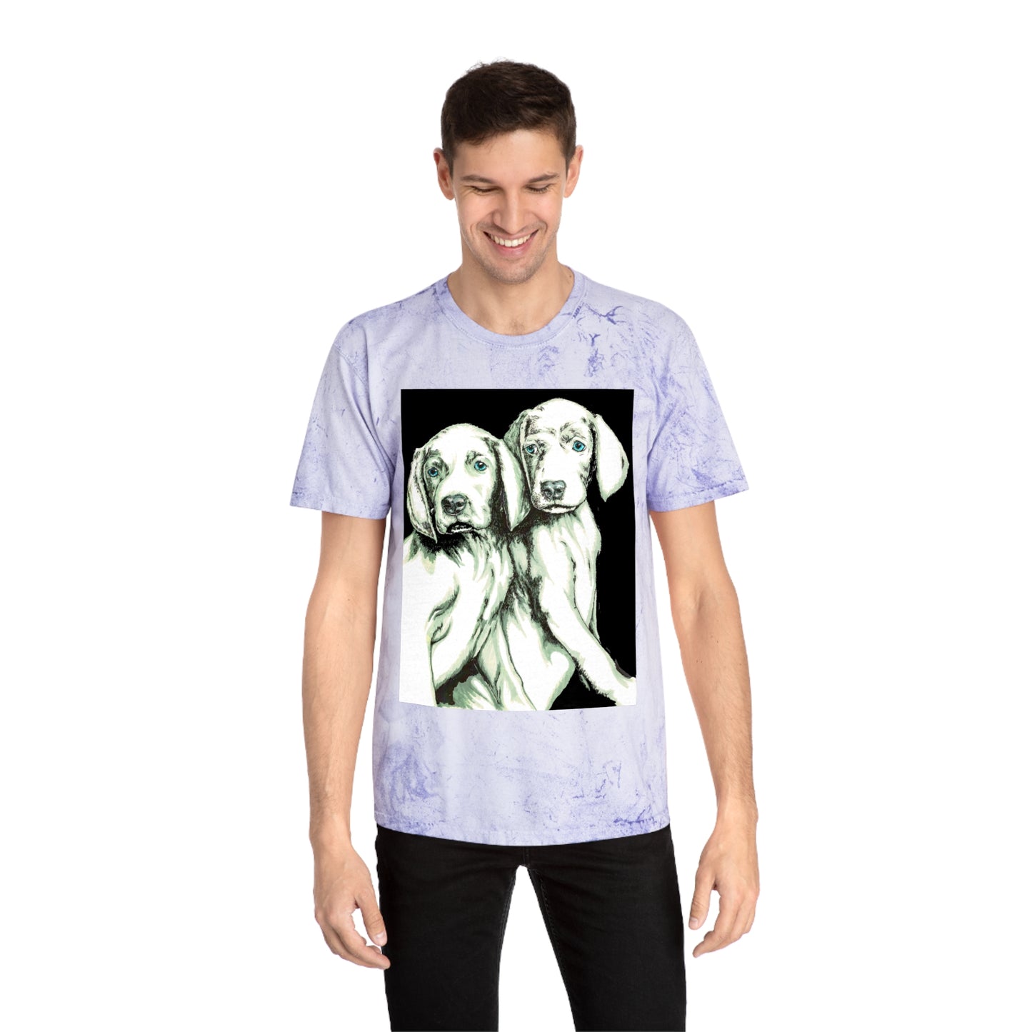 Color Blast Unisex T-Shirt with Playful Dog Design