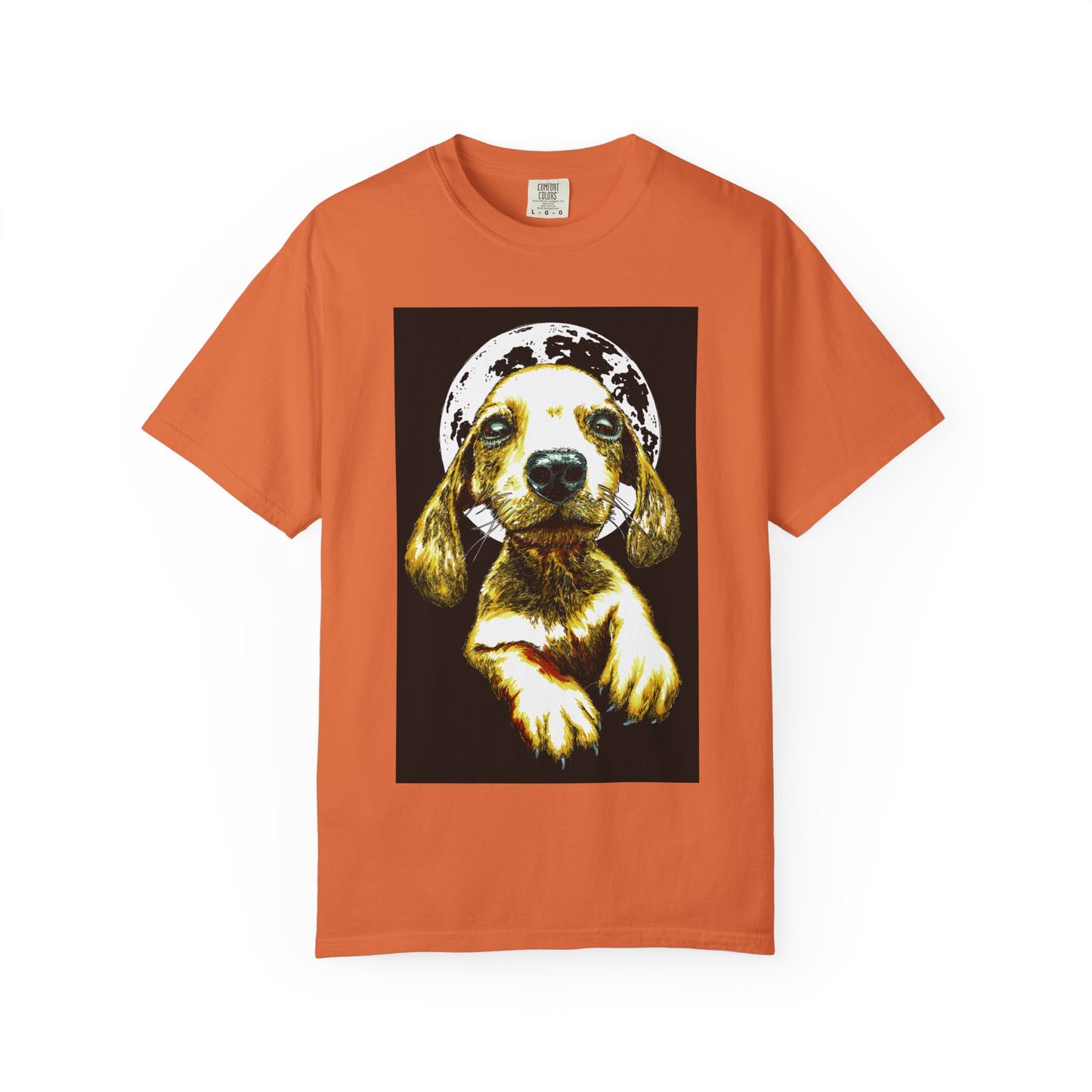 Unisex Garment-Dyed T-Shirt – Original Hand-Painted Puppy Art