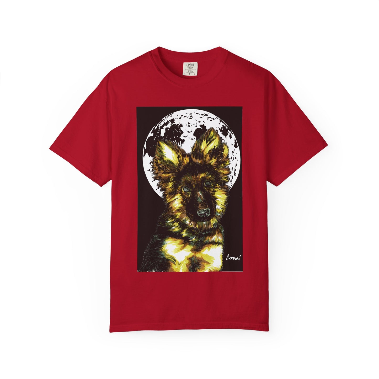 German Sheppard Puppy Unisex T-shirt - Hand Drawn Art