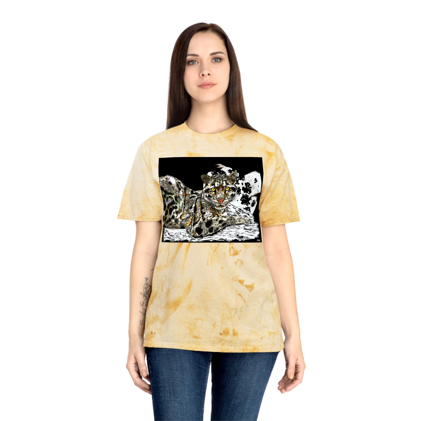 Leopard in the Moonlight T Shirt Original Hand Drawn Art
